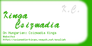 kinga csizmadia business card